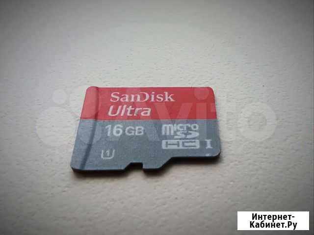 Карта памяти MicroSD SanDisk 16Gb Ultra Майкоп - изображение 1