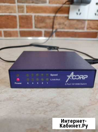 Коммутатор Acorp HU5D 5xUTP Брянск - изображение 1