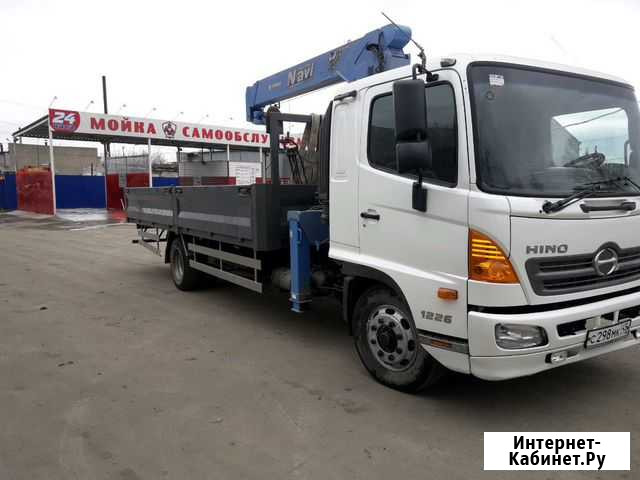 Услуги крана- манипулятора hino 7 тонн Курган - изображение 1