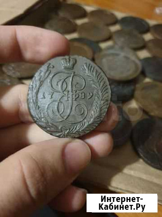 5 копеек 1789 года ам. Пятак Екатерины 2 Санкт-Петербург - изображение 1