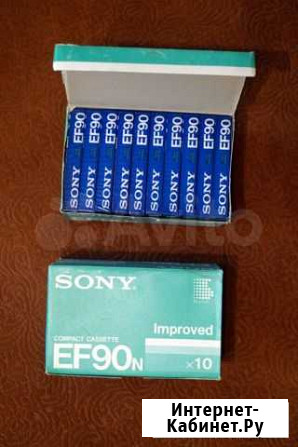 Блок новых, запечатанных аудиокассет sony-EF-90 Сыктывкар - изображение 1