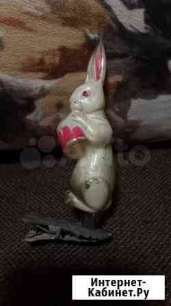 Елочная игрушка Заяц,СССР Нижний Новгород
