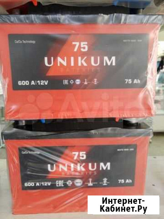 Аккумулятор Unikum 75 A с доставкой Тольятти - изображение 1