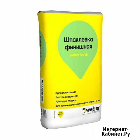 Шпаклевка финишная белая Вебер финиш 25 кг Мурманск - изображение 1