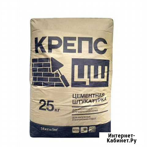 Цементная штукатурка крепс, слой до 25мм Тюмень - изображение 1