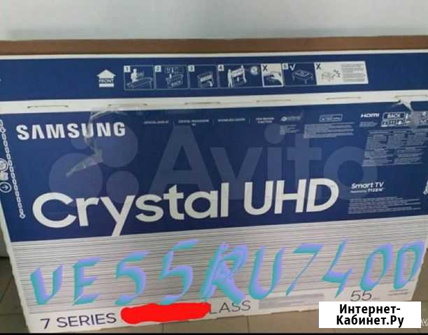 Телевизор samsung smart 4К 55 UHD UE55RU7400U Махачкала - изображение 1