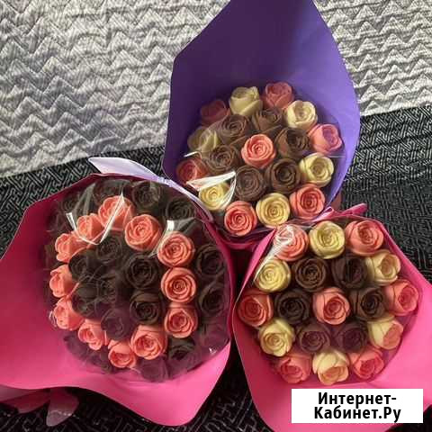 Букет из роз с использованием молочного шоколада Казань - изображение 1