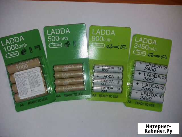 Аккумуляторы аа и ааа ladda в упаковки. Ni-MH. Япо Брянск - изображение 1