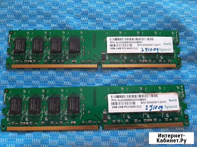 Оперативная память ddr2. Две по 2 гб Нижний Новгород - изображение 1