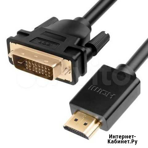 Кабель hdmi-DVI Greenconnect 0.5m черный OD7.3mm 2 Старый Оскол - изображение 1