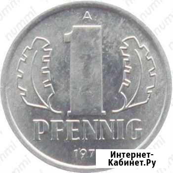 1 пфенниг 1977, гдр Королев - изображение 1