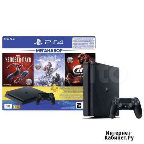 Новая PlayStation 4 Slim 1TB 2 года гарантии Уфа