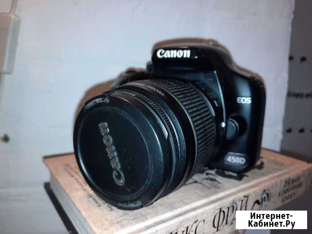 Зеркальный фотоаппарат canon 450d, полный комплект Санкт-Петербург - изображение 1