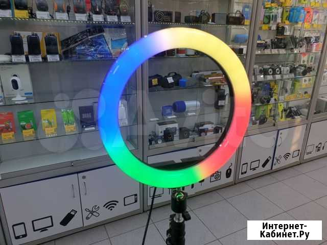 Кольцевая лампа RGB 26 см c цветной подсветкой Ижевск - изображение 1