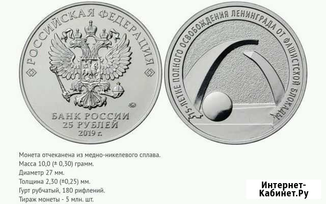 25 рублей 2019г., UNC Волжский Волгоградской области - изображение 1
