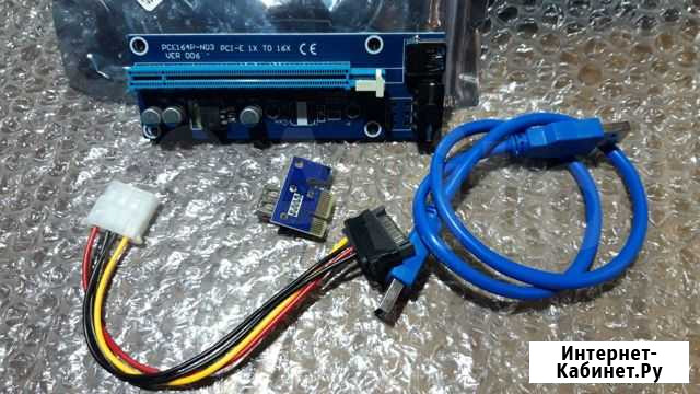 Новые Райзеры 006 6-pin SATA molex Ростов-на-Дону - изображение 1