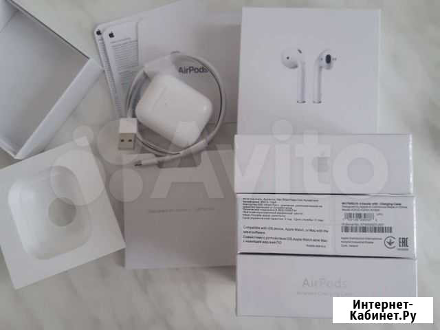 Наушники Apple Airpods 2 копия Хабаровск - изображение 1