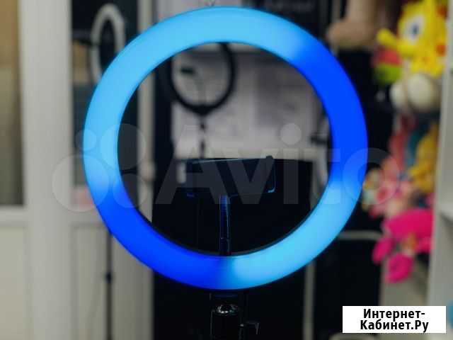 Кольцевая лампа 26 см (RGB) со штативом Пермь - изображение 1