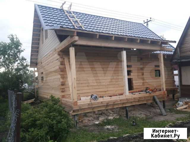 Дом из бруса 6*8 с террасой под усадку Архангельск - изображение 1