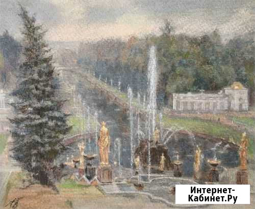 Авторская картина пастелью Фонтаны. Петергоф2020 Санкт-Петербург - изображение 1