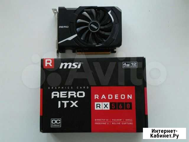 Видеокарта MSI aero RX560 4Gb Ижевск - изображение 1