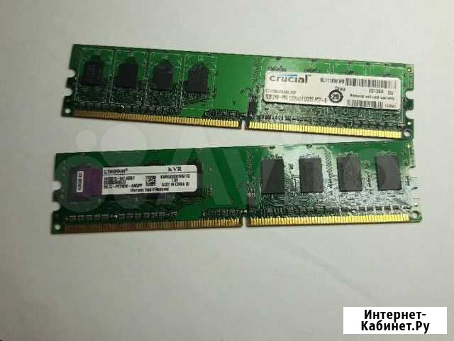 2 планки оперативной памяти ddr2 2 gb Новороссийск - изображение 1