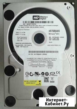 WD Caviar SE16 WD7500aaks,750Gb,SATA, работа 853ч Москва - изображение 1