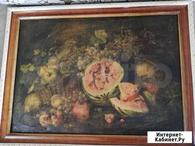 Картина маслом на холсте, Натюрморт с арбузом Шахты - изображение 1