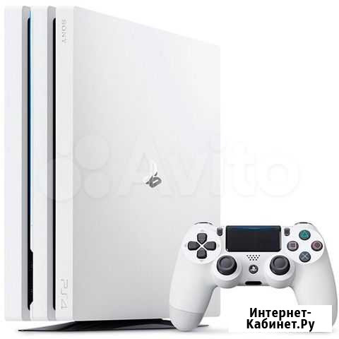 Игровая консоль PlayStation 4 Pro White 1 TB б\у Тюмень - изображение 1