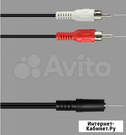 Кабель/ Переходник 3.5 мм Jack мама 2 RCA Улан-Удэ - изображение 1