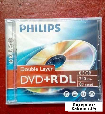 Двухслойный диск Philips DVD+RDL, 8,5Gb Томск - изображение 1