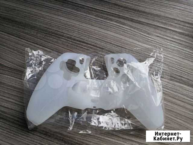 Чехол для dualsense ps5,белый,полупрозрачный,Новый Кемерово - изображение 1