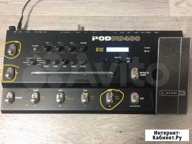 Гитарный процессор linе 6 рod hd 400 Пермь - изображение 1