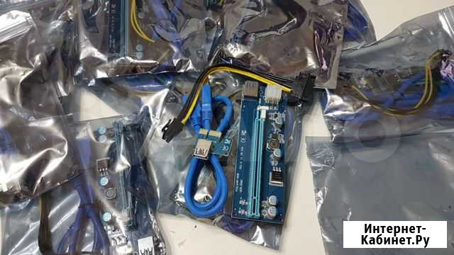 Raiser 6pin Molex SATA Райзера Новые Великий Новгород - изображение 1