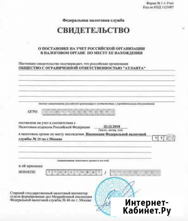 Ооо 2018г. на осно + обороты Москва - изображение 1