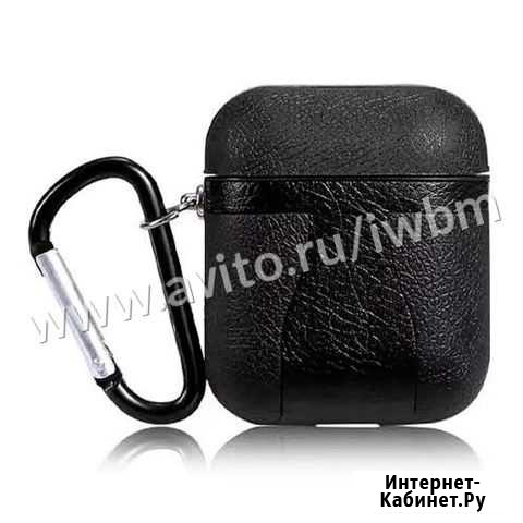 Чехол TPU-Кожа Для AirPods, Черный Новосибирск - изображение 1