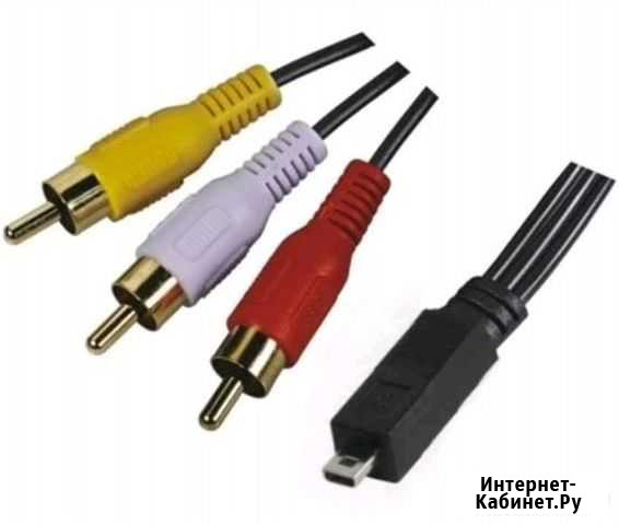 Кабель мини USB 8pin - 3 RCA передачи аудио, видео Симферополь - изображение 1