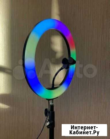 Кольцевая лампа RGB 33 см + штатив Иркутск - изображение 1