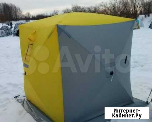 Палатка Куб Helios 1.8 x 1.8 (3 желтый/2 серый) Красноярск - изображение 1