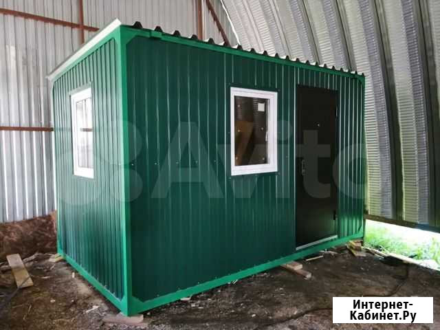 Бытовка вагончик (2.4х4м) зеленый два окна Новосибирск - изображение 1
