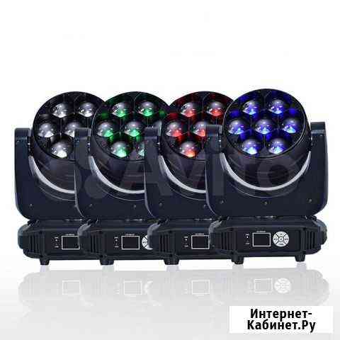 4шт - Zoom Moving Head 7x40w - Wash & Beam - rgbw Санкт-Петербург