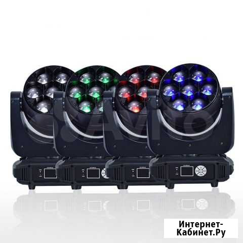 4шт - Zoom Moving Head 7x40w - Wash & Beam - rgbw Санкт-Петербург - изображение 1