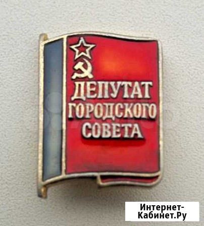 Значок Депутат городского совета СССР Шадринск - изображение 1