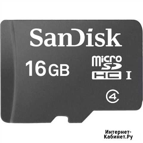 Карта памяти SanDisk 16Gb microsdhc с адаптером Петрозаводск - изображение 1