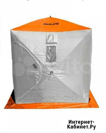Палатка зимняя Куб 1,5х1,5 orange lumi/gray Helio Барнаул - изображение 1