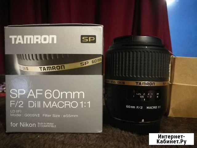 Объектив тamron SP AF60mm F/2 Di macro 1:1 Брянск - изображение 1