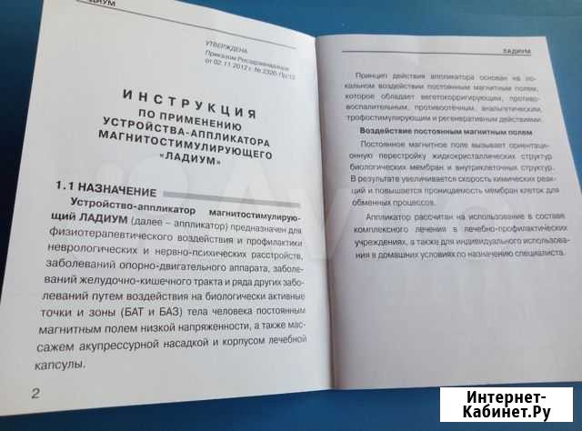 Устройство-аппликатор магнитостимулирующий ладиум Ульяновск - изображение 1