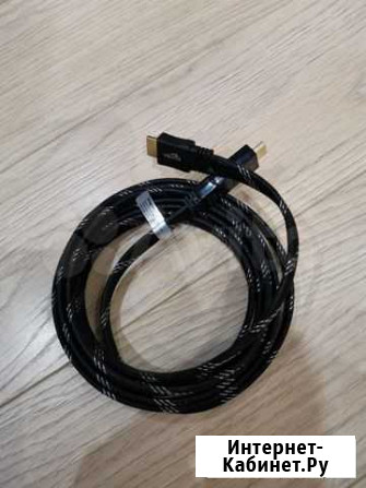 Кабель hdmi ARC 3 метра с поворотом разъёма 180 Курган - изображение 1