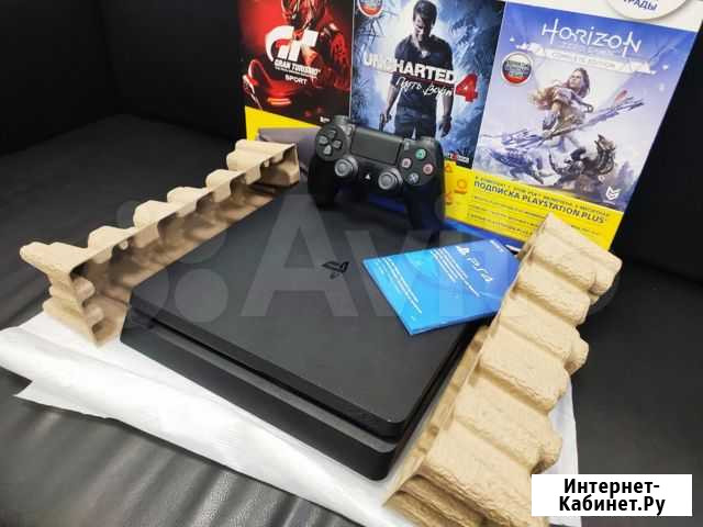 Новая PS4 Slim Полный комплект/Гарантия Новосибирск - изображение 1