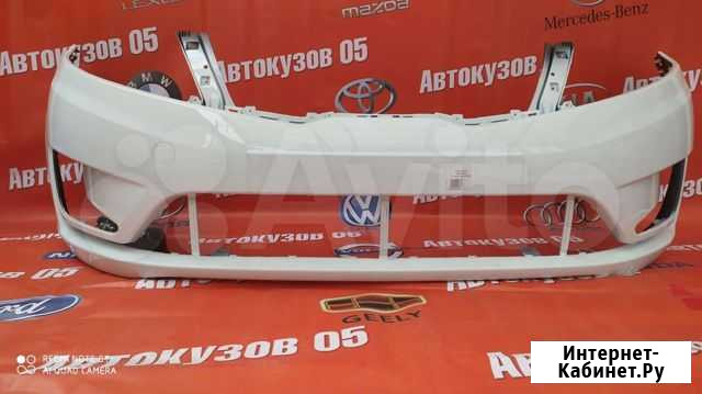 Бампер передний на Киа Рио дорестайлинг Белый Махачкала - изображение 1